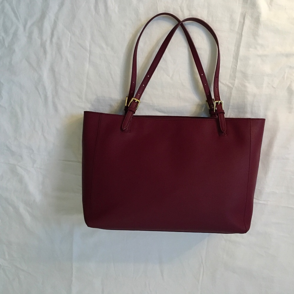 TORY BURCH Large York Tote Burgundy - Picture 2 of 15